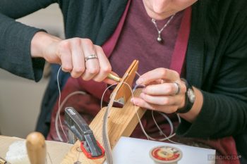 Leather watch straps production at Hermes