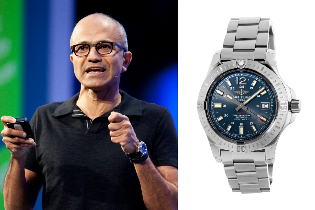 Satya Nadella and Breitling / photo: businessinsider.com